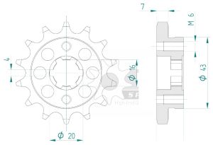 Front sprocket 14 teeth