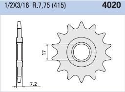 Front sprocket 12 teeth