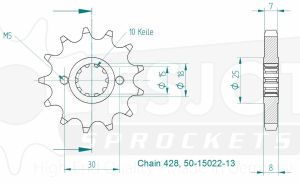 Front sprocket 13 teeth