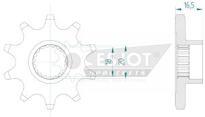 Front sprocket 10 teeth