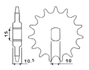 Front sprocket 12 teeth