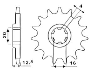 Front sprocket 13 teeth