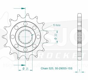 Front sprocket 15 teeth