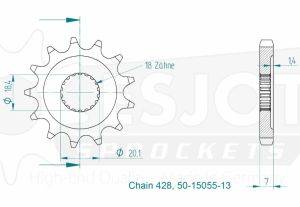 Front sprocket 13 teeth