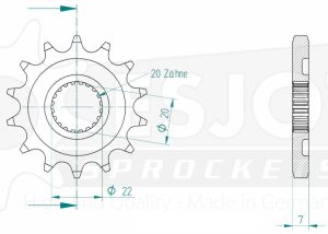 Front sprocket 14 teeth