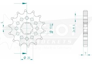 Front sprocket 14 teeth