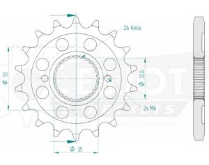 Front sprocket 17 teeth