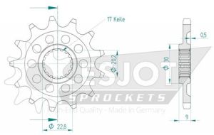 Front sprocket 13 teeth