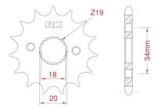 Front sprocket 15 teeth