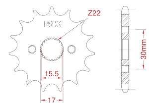 Front sprocket 15 teeth