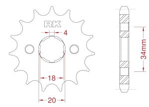 Front sprocket 17 teeth