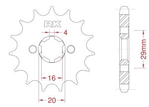 Front sprocket 16 teeth