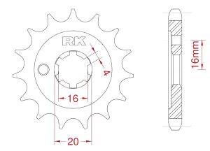 Front sprocket 14 teeth