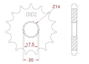 Front sprocket 14 teeth