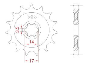 Front sprocket 12 teeth