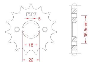 Front sprocket 14 teeth