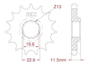 Front sprocket 16 teeth