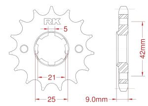 Front sprocket 19 teeth