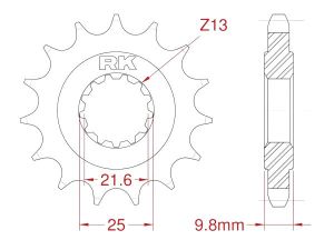 Front sprocket 19 teeth