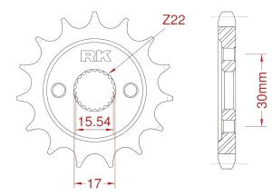 Front sprocket 15 teeth