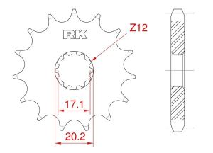 Front sprocket 12 teeth