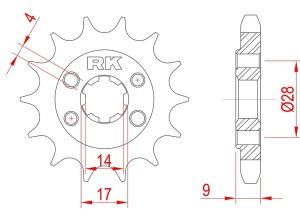 Front sprocket 13 teeth