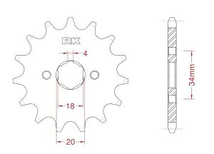 Front sprocket 15 teeth