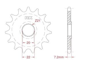 Front sprocket 13 teeth