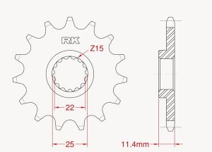 Front sprocket 16 teeth