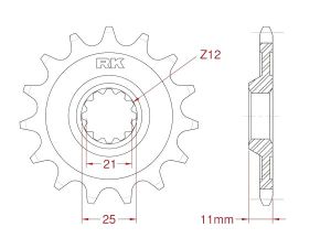 Front sprocket 17 teeth