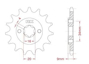 Front sprocket 13 teeth