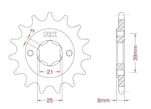 Front sprocket 14 teeth