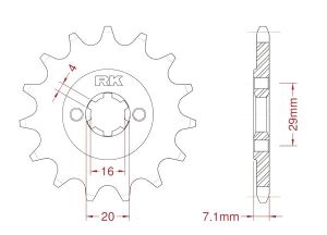 Front sprocket 15 teeth