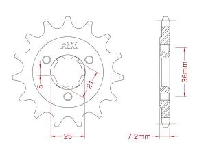 Front sprocket 16 teeth