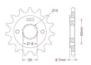 Front sprocket 16 teeth