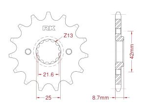 Front sprocket 13 teeth