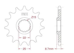 Front sprocket 14 teeth