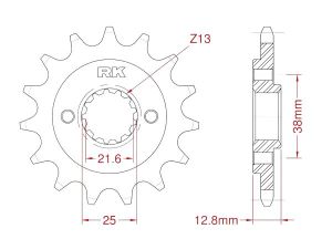 Front sprocket 15 teeth