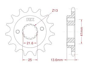 Front sprocket 14 teeth