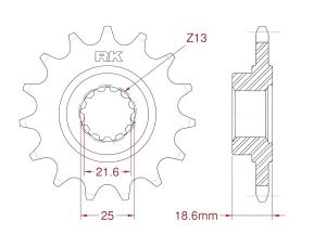 Front sprocket 15 teeth