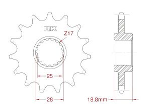 Front sprocket 16 teeth