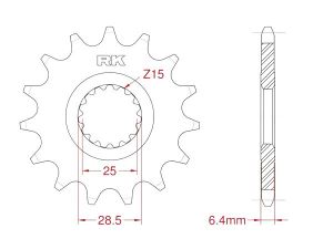 Front sprocket 14 teeth