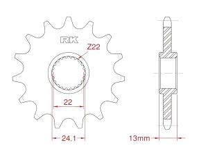 Front sprocket 16 teeth