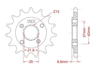 Front sprocket 14 teeth