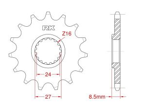 Front sprocket 17 teeth