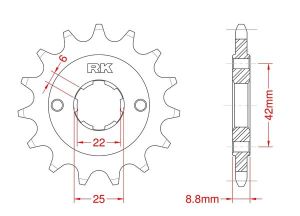 Front sprocket 16 teeth