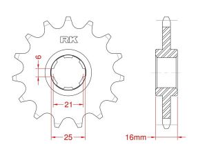 Front sprocket 14 teeth