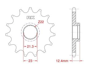 Front sprocket 14 teeth