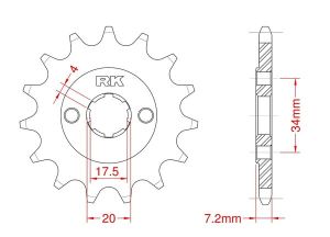 Front sprocket 14 teeth