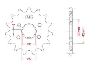 Front sprocket 15 teeth